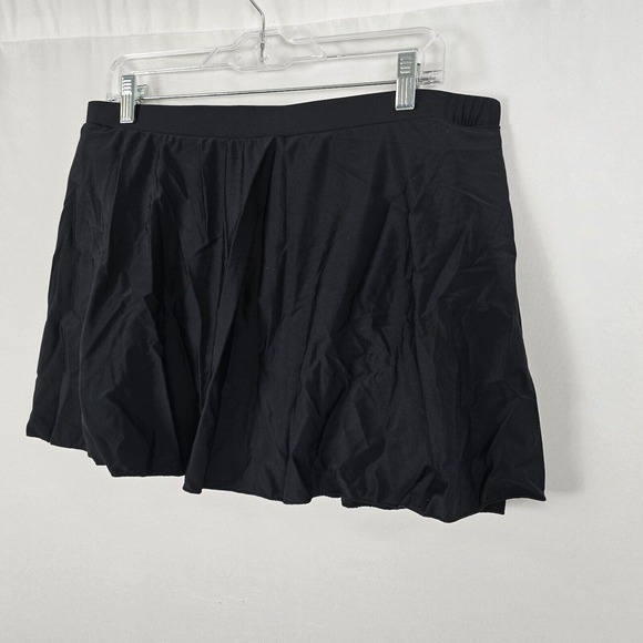 NWT Bloomchic Swim Skirt Skorts High Waist Split Hem Black Plus Size 2X - Picture 4 of 9